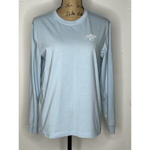 Southern Tide Logo Womens Long Sleeve Tshirt Blue Size Small